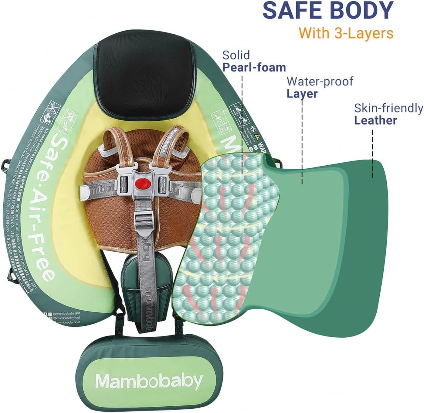 Mambobaby Float With Canopy And Tail Avocado Edition