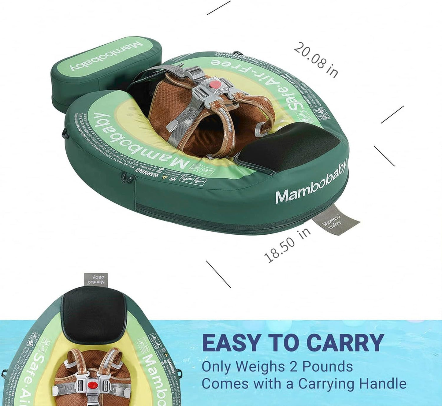 Mambobaby Float With Canopy And Tail Avocado Edition