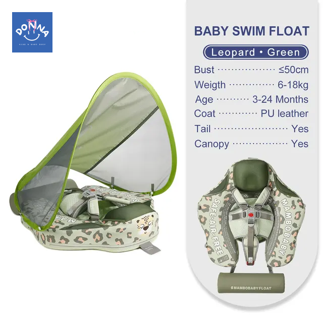 Mambobaby Float with Canopy And Tail Leopard Edition