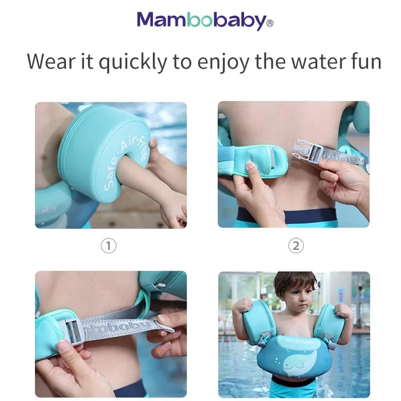 Mambobaby Air-Free Armbands Float Set Swim Trainer AGES 3-8Y For Swim Training