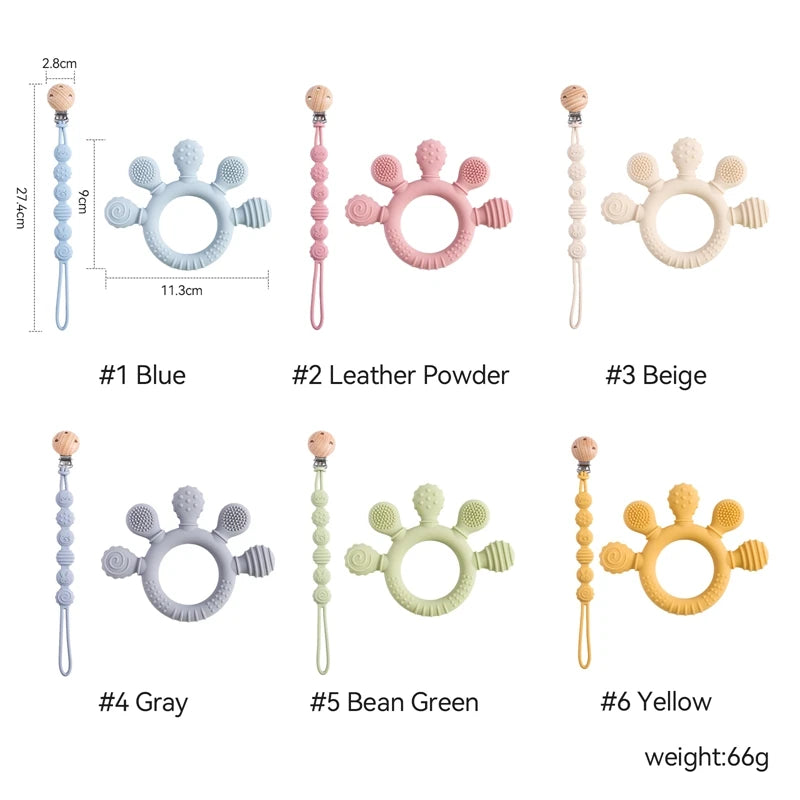 Silicone Teethers for Babies 0-6 Months