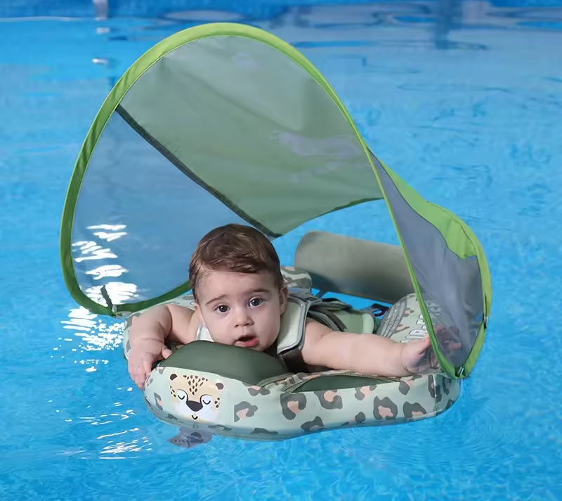 Mambobaby Float with Canopy And Tail Leopard Edition